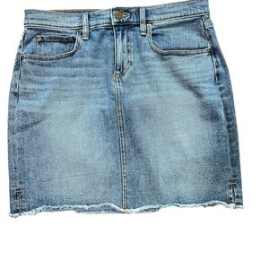Loft Outlet Medium’s Wash Raw Hem Denim Skirt Sz 8